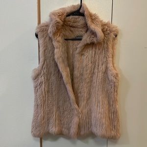 Real rabbit fur vest